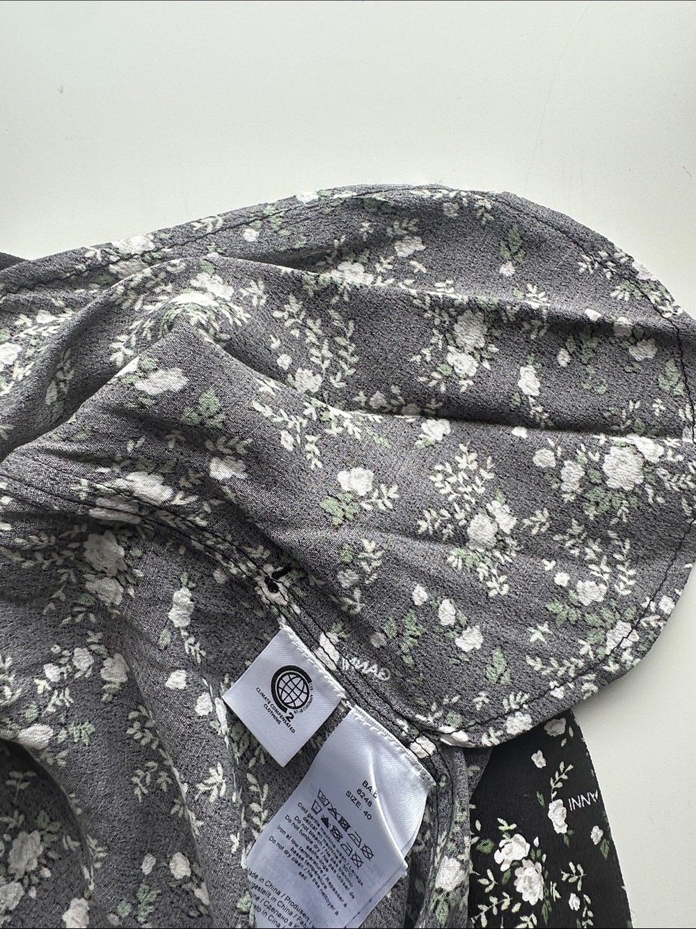 Ganni Black and White Floral Mini Dress - Picture 8 of 8